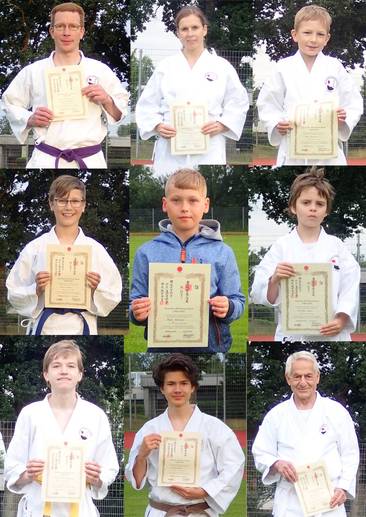 Foto Karate Gürtelprüfung Sommerferien 2020