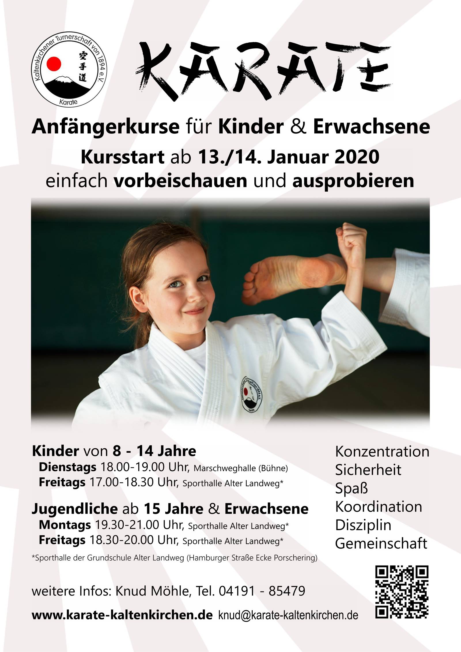 Plakat - Karate Anfängerkurs 2020