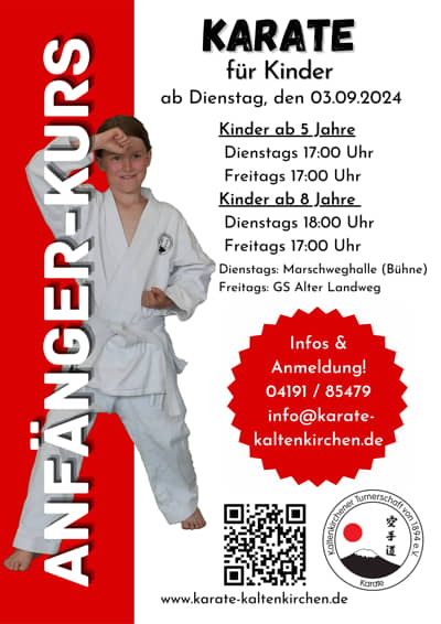Anfaengerkurse Karate Kinder ab 02.09.2024
